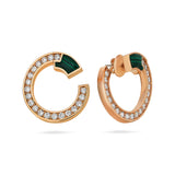 Gradiva Malachites | Diamond Earrings | 18K Gold