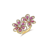 Gradiva Floral Elegance | Diamond Ring | 18K Gold