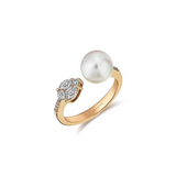 Gradiva Pearls | Diamond Ring | 18K Gold