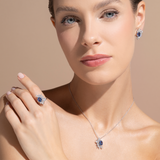 Gradiva Royal Sapphire | Natural Diamond Earrings