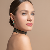Gradiva Malachites | Natural Diamond Earrings