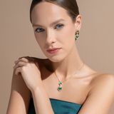 Gradiva Malachites | Natural Diamond Earrings