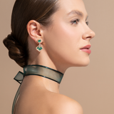 Gradiva Malachites | Natural Diamond Earrings