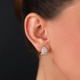 Gradiva Pavé Hoops | Diamond Earrings | 14K Gold
