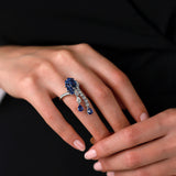Gradiva Royal Sapphire | Diamond Sapphire Ring | 18K Gold