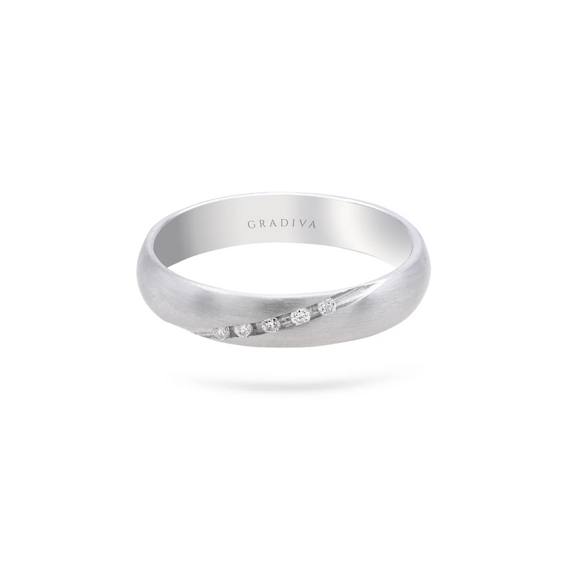 Gradiva Wedding Band | Diamond Ring | 14K Gold