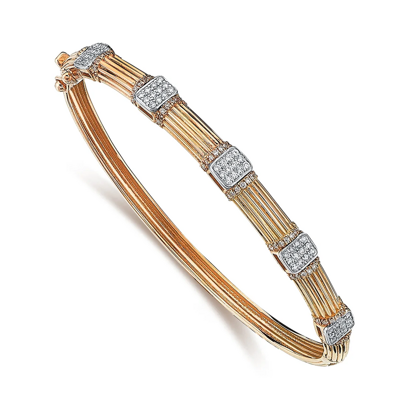 Gradiva Bangles | Diamond Bracelet | 14K Gold