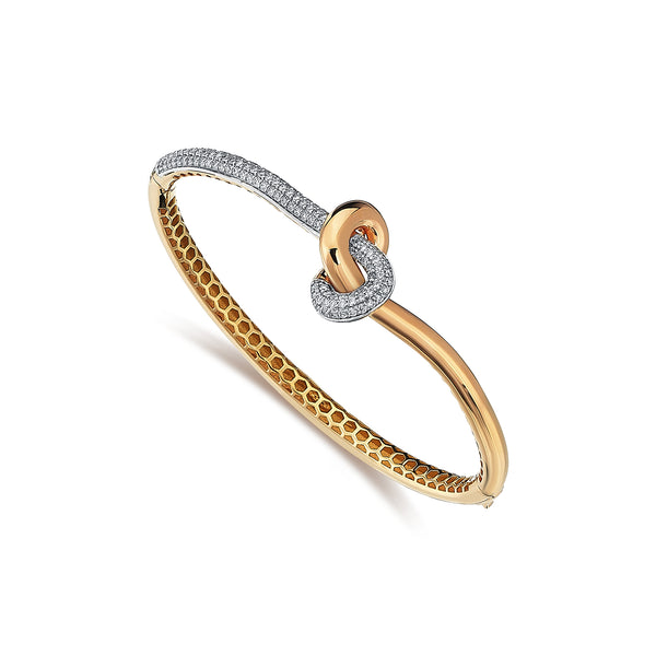 Gradiva Infinity Twist | Diamond Bracelet | 18K Gold