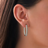 Gradiva Pavé Hoops | Diamond Earrings | 18K Gold