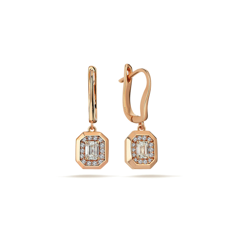 Gradiva Baguettes | Diamond Earrings | 18K Gold