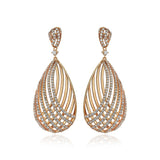 Gradiva Golden Lattice | Natural Diamond Earrings