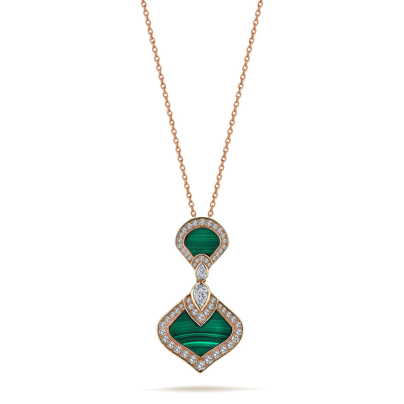 Gradiva Malachites | Diamond Necklace | 18K Gold