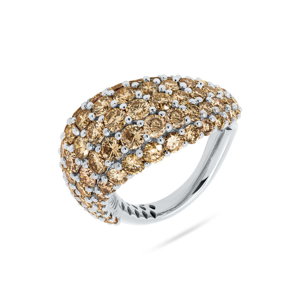 Gradiva Gold Bean | Diamond Ring | 18K Gold