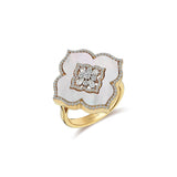 Gradiva Mother of Pearl | Diamond Ring | 18K Gold