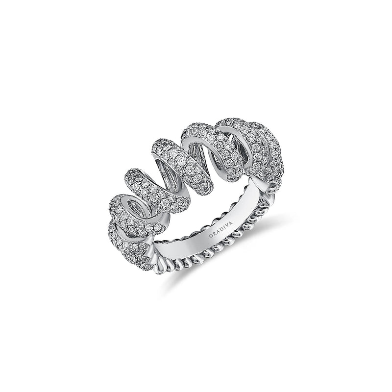 Gradiva Elysian Swirl | Diamond Ring | 18K Gold