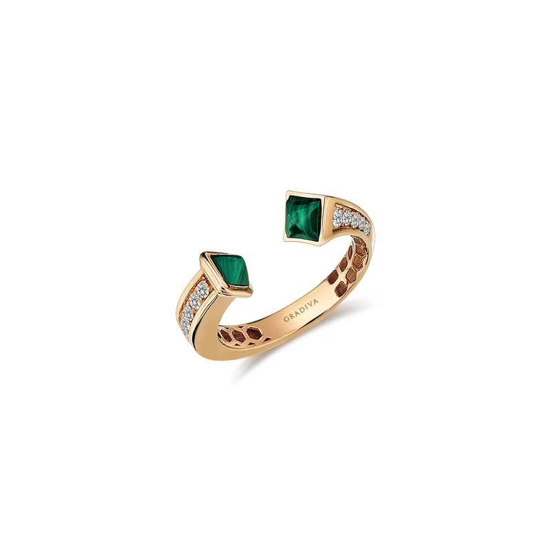 Gradiva Malachites | Diamond Ring | 18K Gold