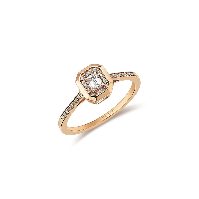 Gradiva Baguettes | Diamond Ring | 18K Gold