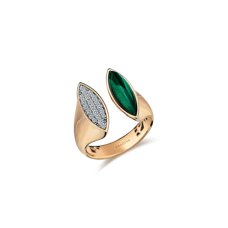 Gradiva Malachites | Diamond Ring | 18K Gold