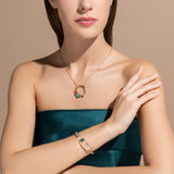 Gradiva Malachites | Diamond Necklace | 18K Gold