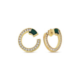 Gradiva Malachites | Diamond Earrings | 18K Gold