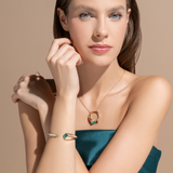 Gradiva Malachites | Natural Diamond Bracelet