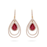 Gradiva Moire | Diamond Earrings | 18K Gold