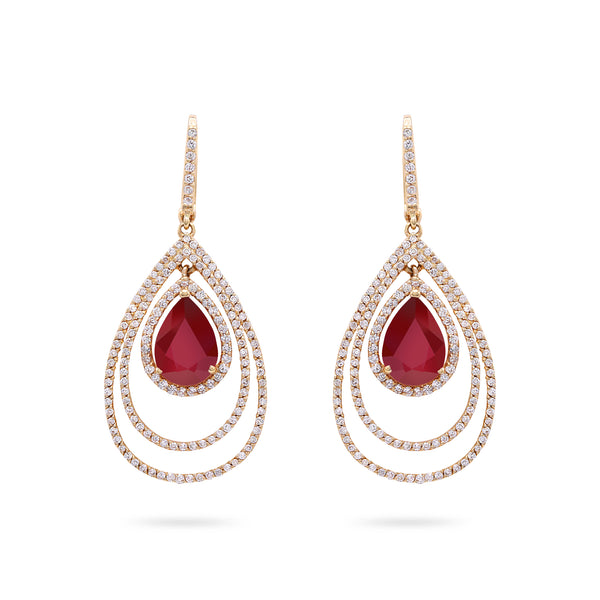 Gradiva Moire | Diamond Earrings | 18K Gold
