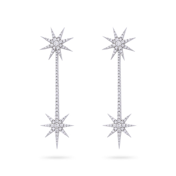 Shining Stars | Diamond Earrings | 14K Gold